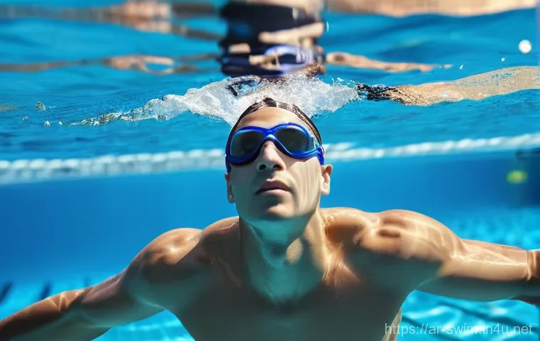 수영 중 허리 통증 예방 팁 - **Prompt 1: Mindful Warm-up by the Pool**
    "A fit young woman, dressed in a modest, full-coverage...